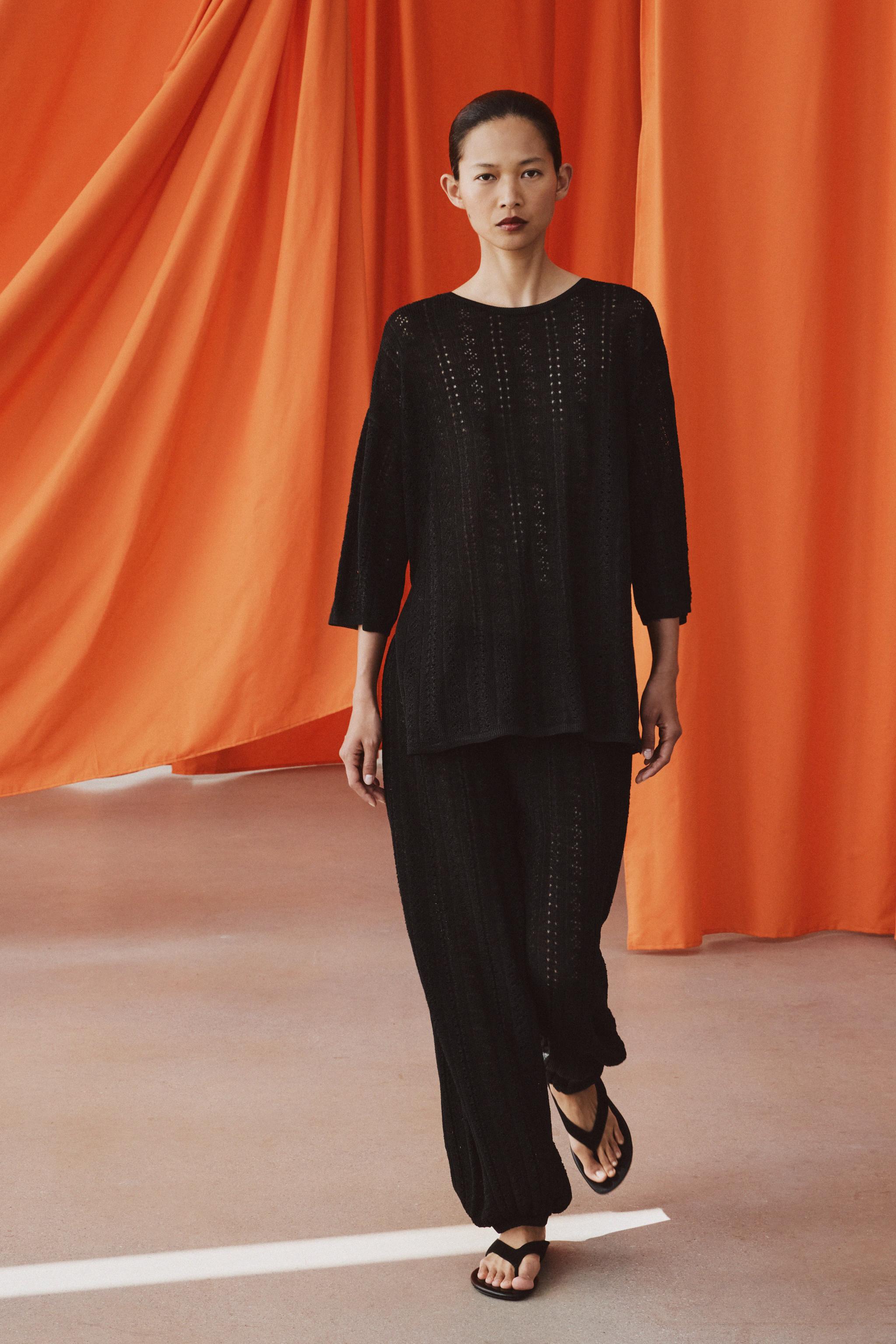 PANTALON BOUFFANT EN MAILLE POINTELLE